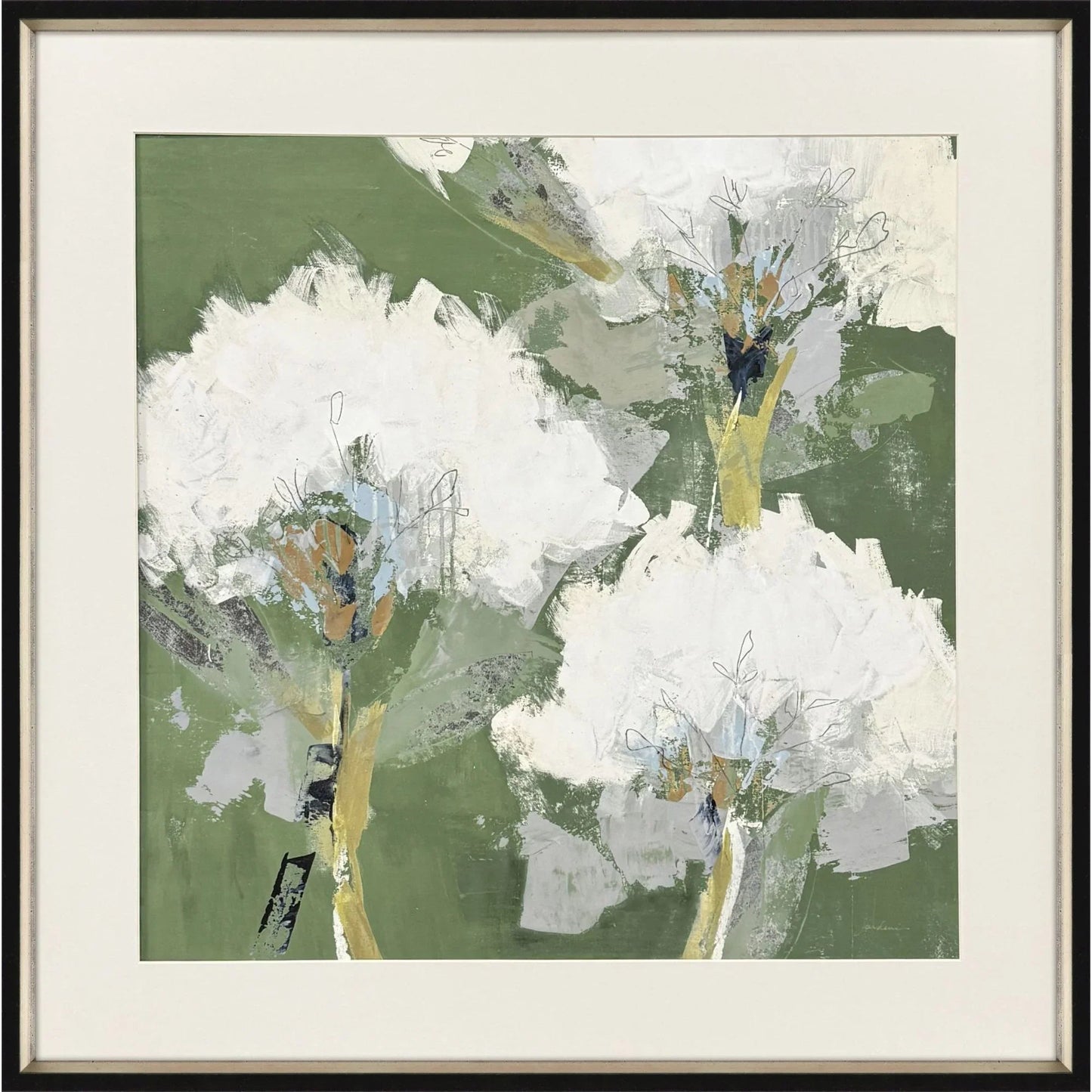 Starlight Wood Frame White Canvas Art