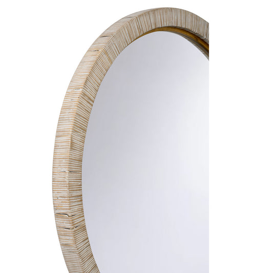 Stately Raffia Warp Frame Wall Mirror