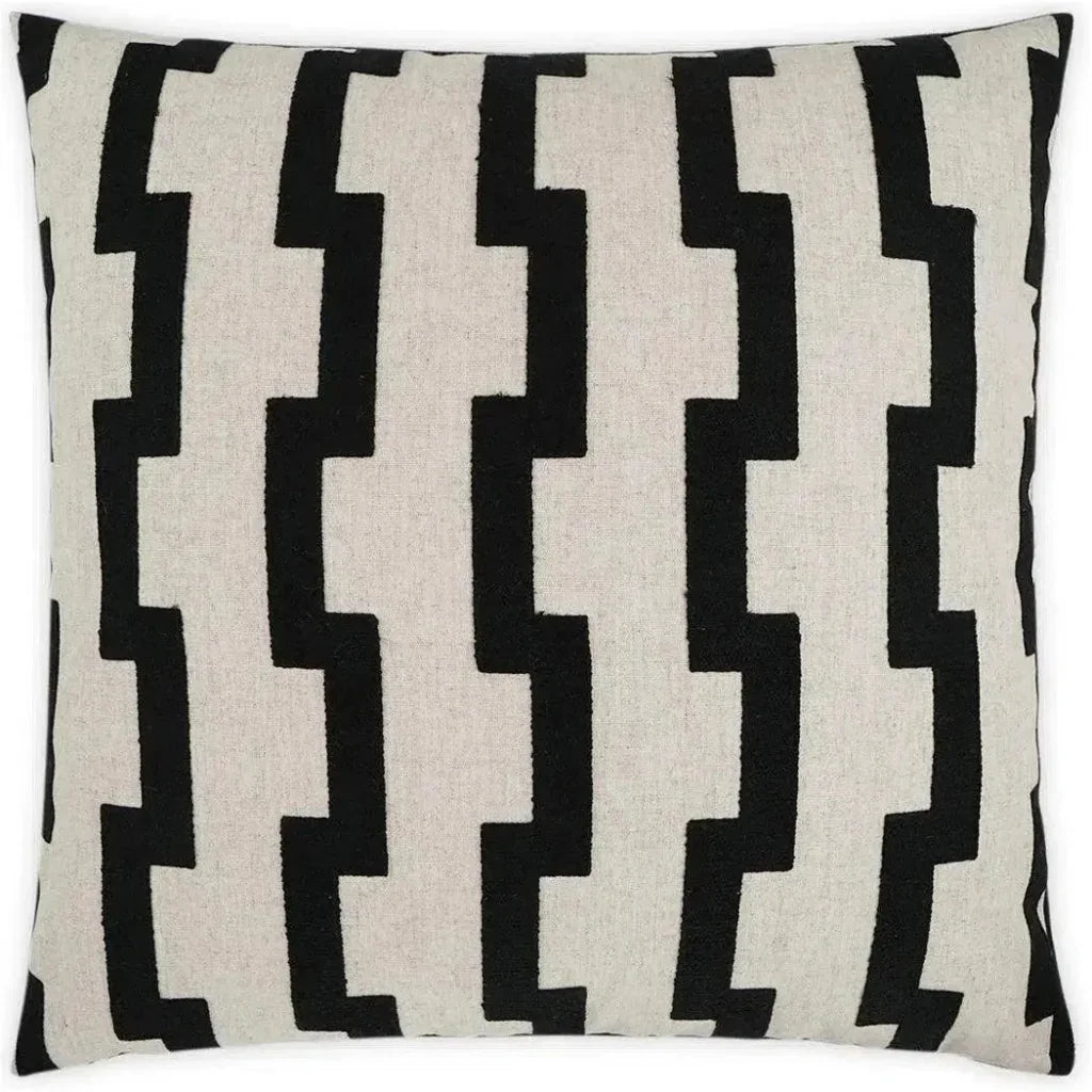 Steps Geometric Global Black Large Throw Pillow Insert - LOOMLAN - D.V. Kap - Throw Pillows