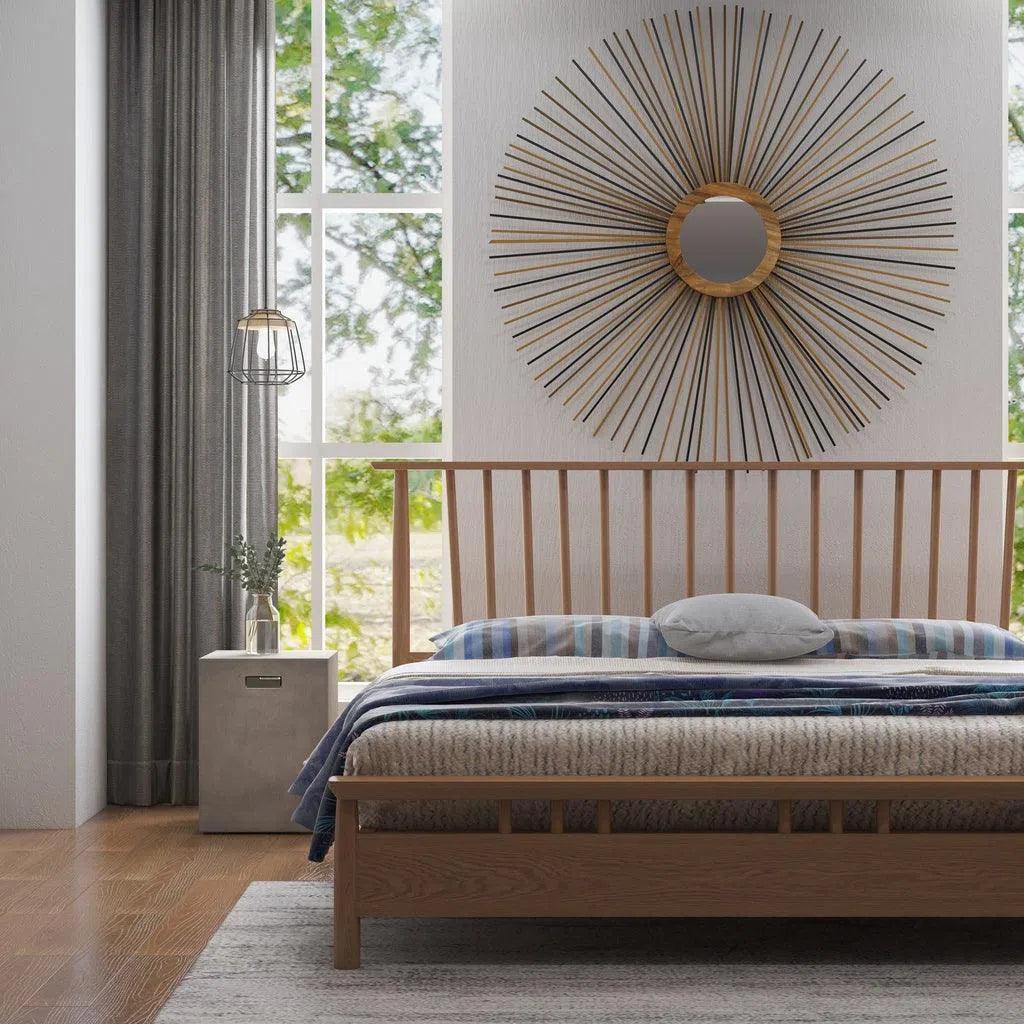 Stick Firework Natural Wooden Wall Mirror - LOOMLAN - Urbia - Wall Mirrors