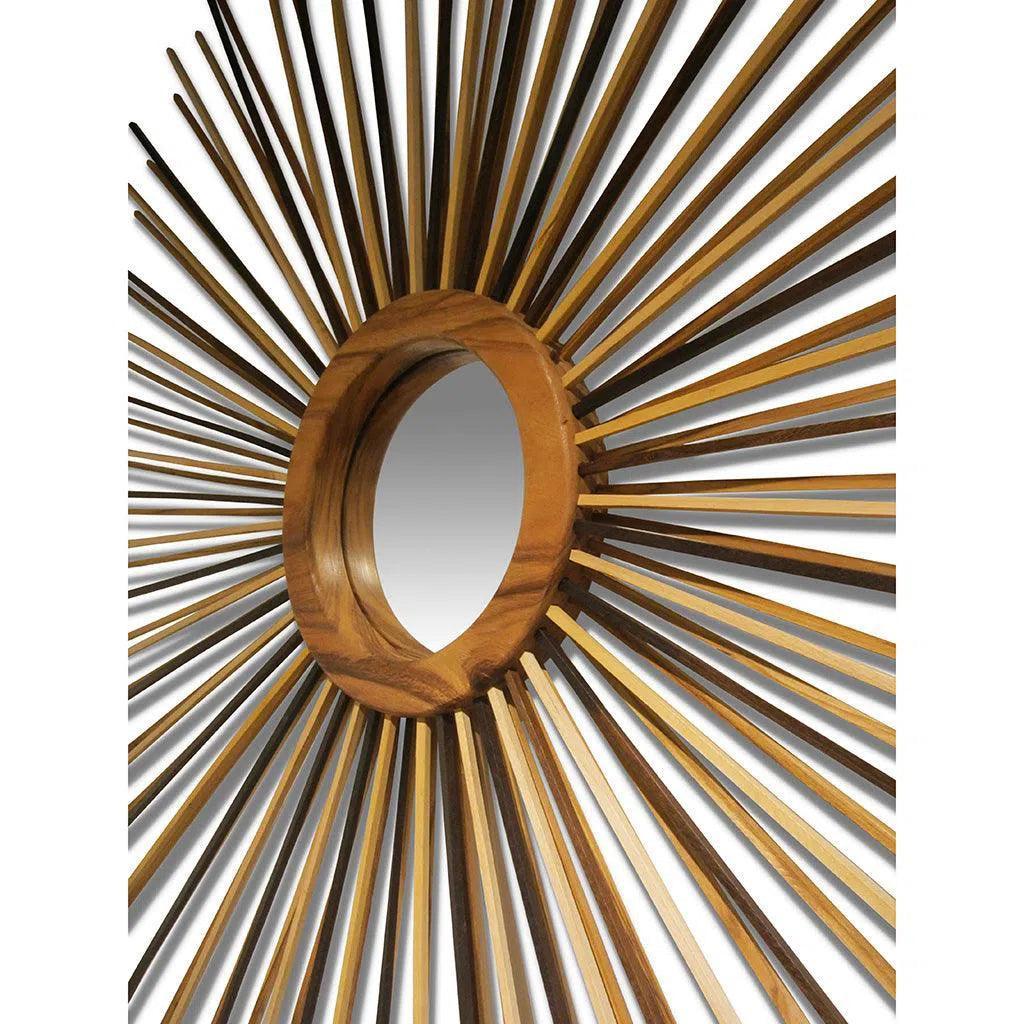 Stick Firework Natural Wooden Wall Mirror - LOOMLAN - Urbia - Wall Mirrors