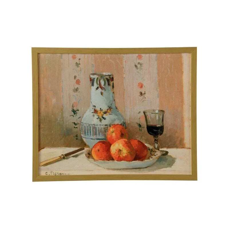 Still Life with Apples and Pitcher I Gold Framed Artwork-Framed Wall Art-Chelsea House-LOOMLAN