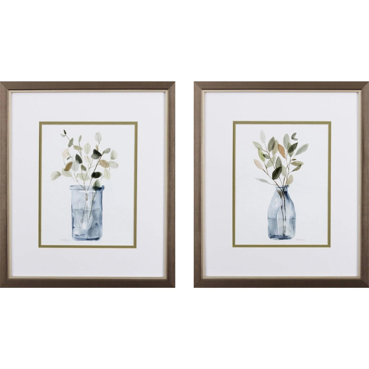 Still Moment Blue Framed Wall Art 2PC