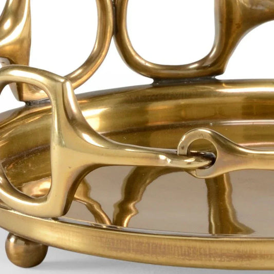 Stirrups Cast Brass Made Tray - LOOMLAN - Wildwood - Trays