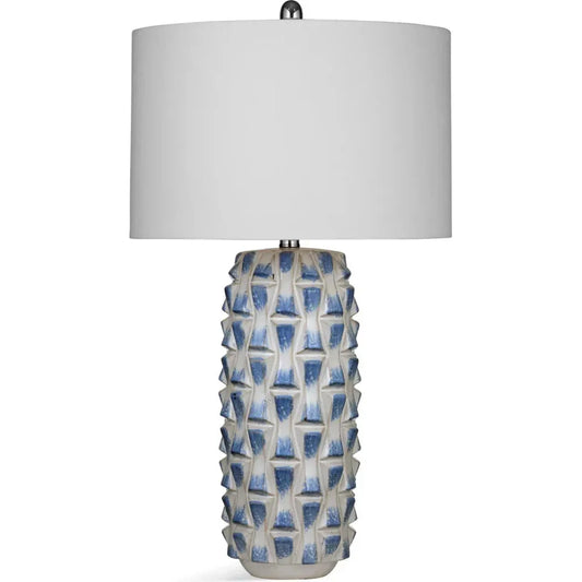 Stones Ceramic Blue Table Lamp - LOOMLAN - Bassett Mirror - Table Lamps
