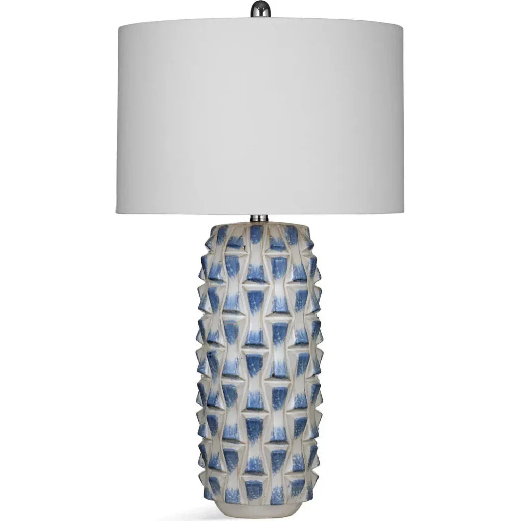 Stones Ceramic Blue Table Lamp - LOOMLAN - Bassett Mirror - Table Lamps