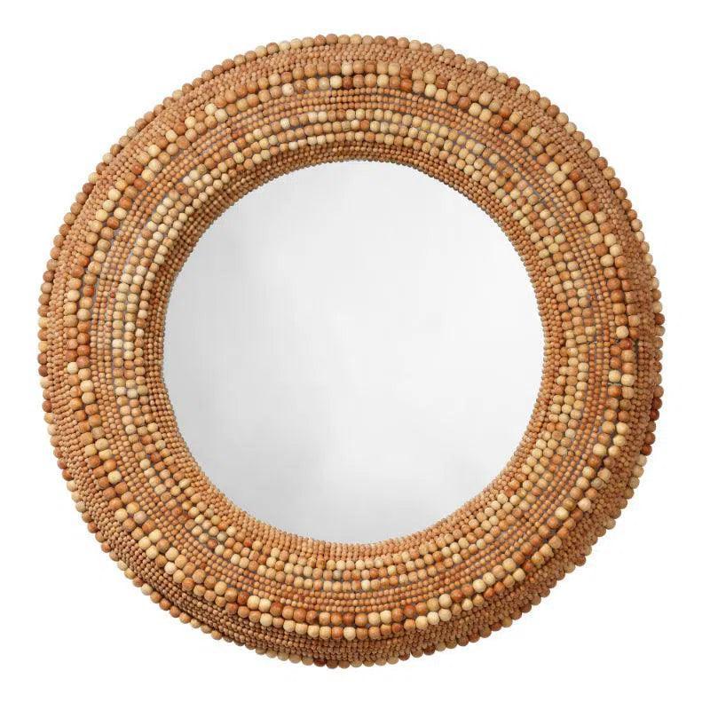 Strand Beaded Round Wall Mirror