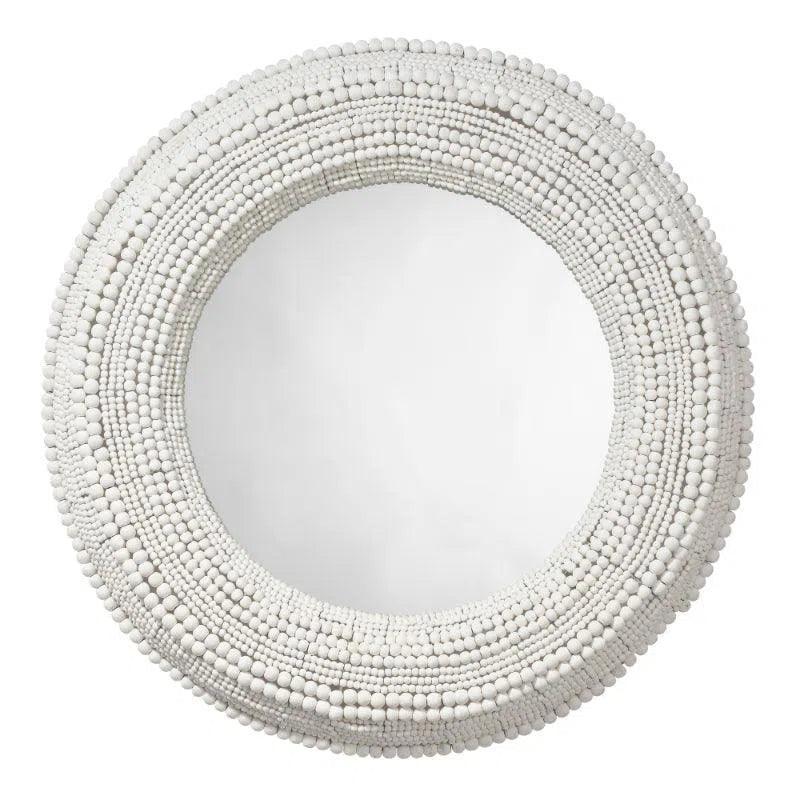 Strand Beaded Round Wall Mirror