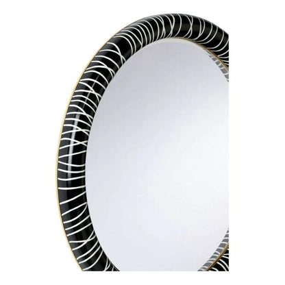 String Along Wood Framed Wall Mirror - Blue - LOOMLAN - Chelsea House - Wall Mirrors