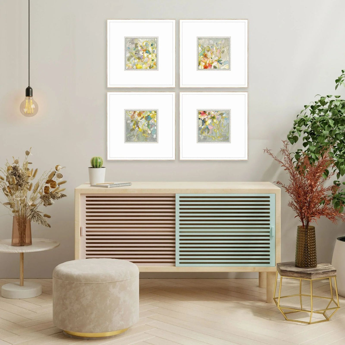 Strings of Lights Wood Framed Wall Art 4PC -- view 2