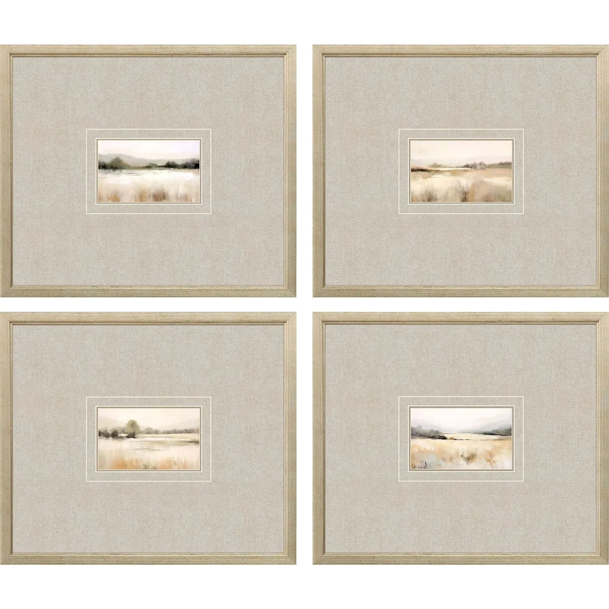 Subtle Landscape Wood Framed Wall Art 4PC