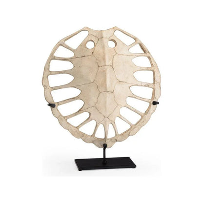 Sulcata Turtle And Iron Base Sculpture - LOOMLAN - Wildwood - Statues & Sculptures