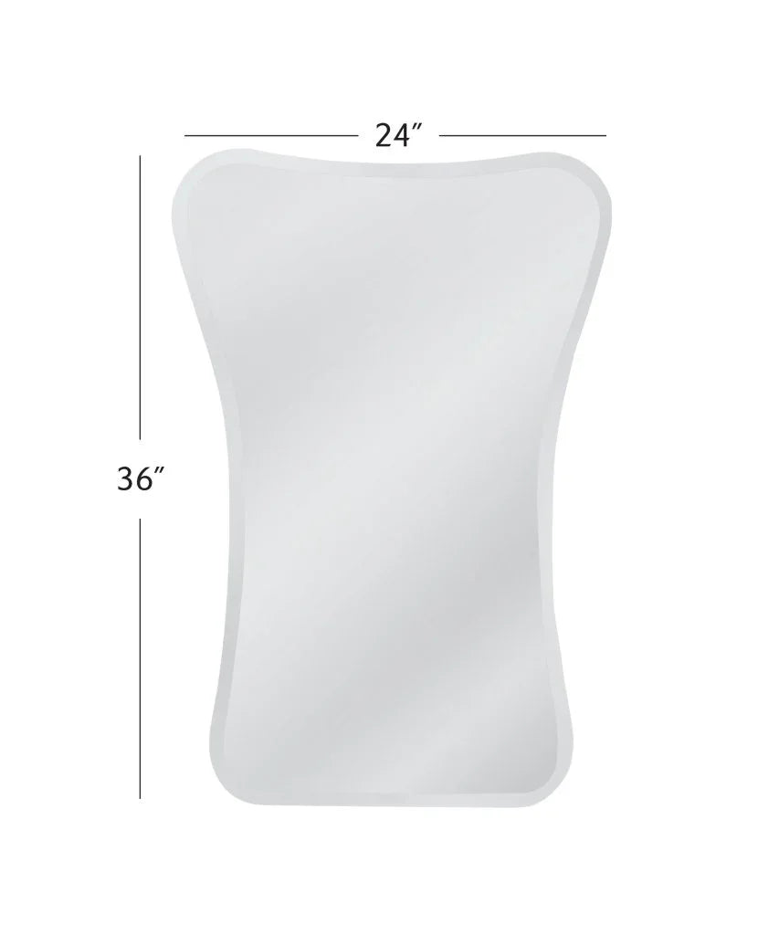 Sullivan Hourglass Design Wall Mirror - LOOMLAN - Bassett Mirror - Wall Mirrors