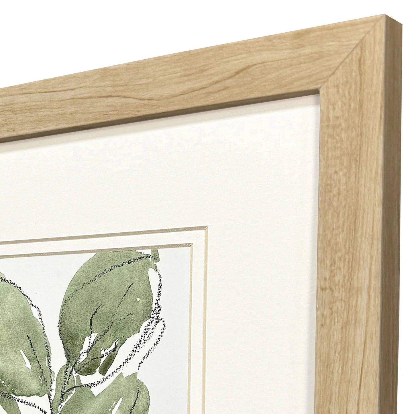 Summer Leaves Green Canvas Art 2PC