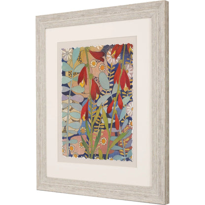 Summer's End White Wooden Frame Canvas Art