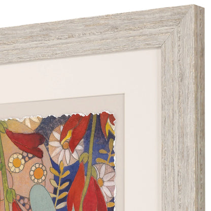 Summer's End White Wooden Frame Canvas Art