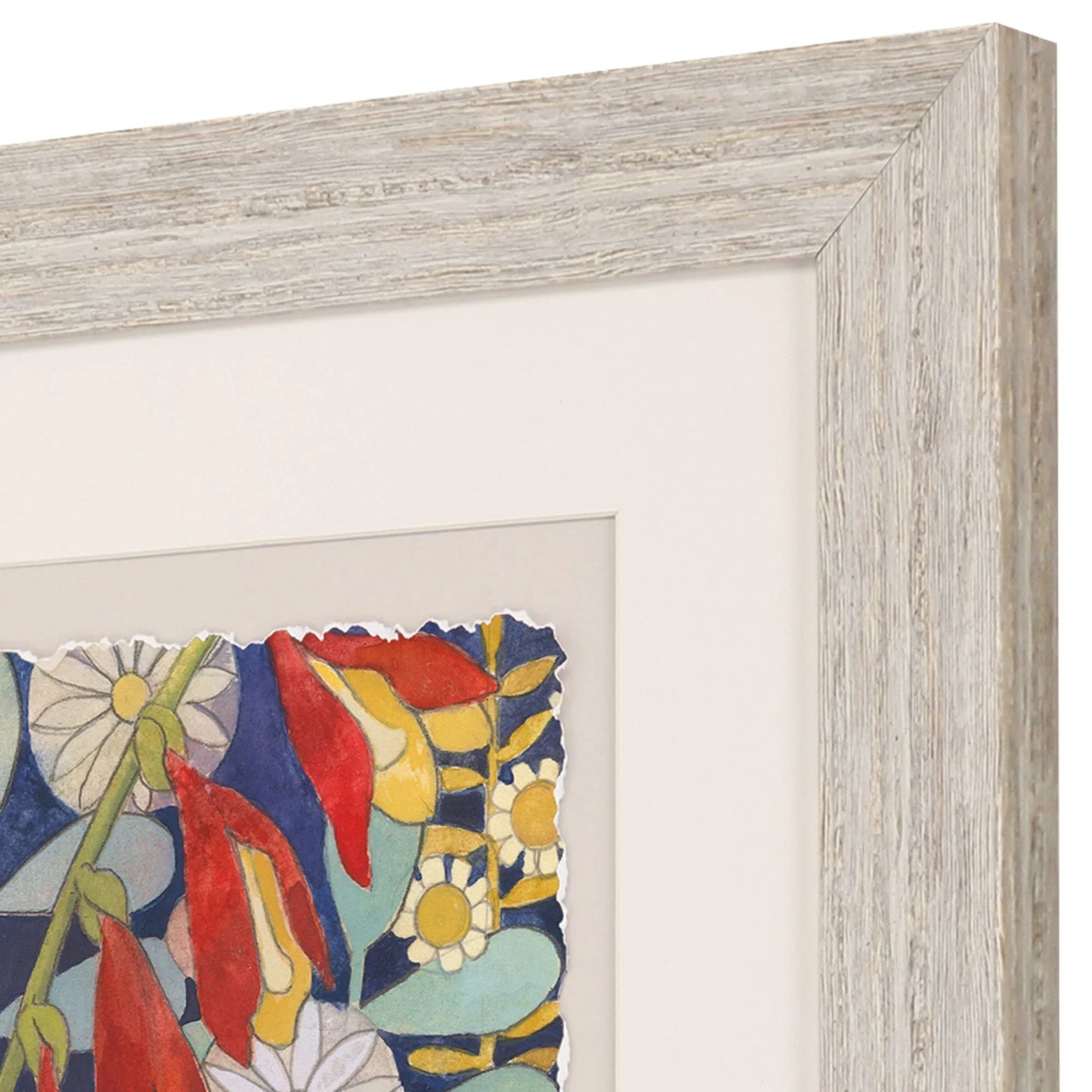 Summer's End White Wooden Frame Canvas Art