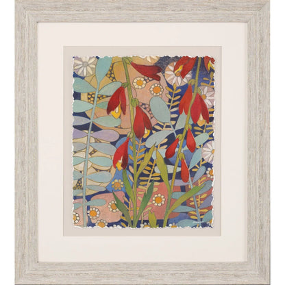 Summer's End White Wooden Frame Canvas Art