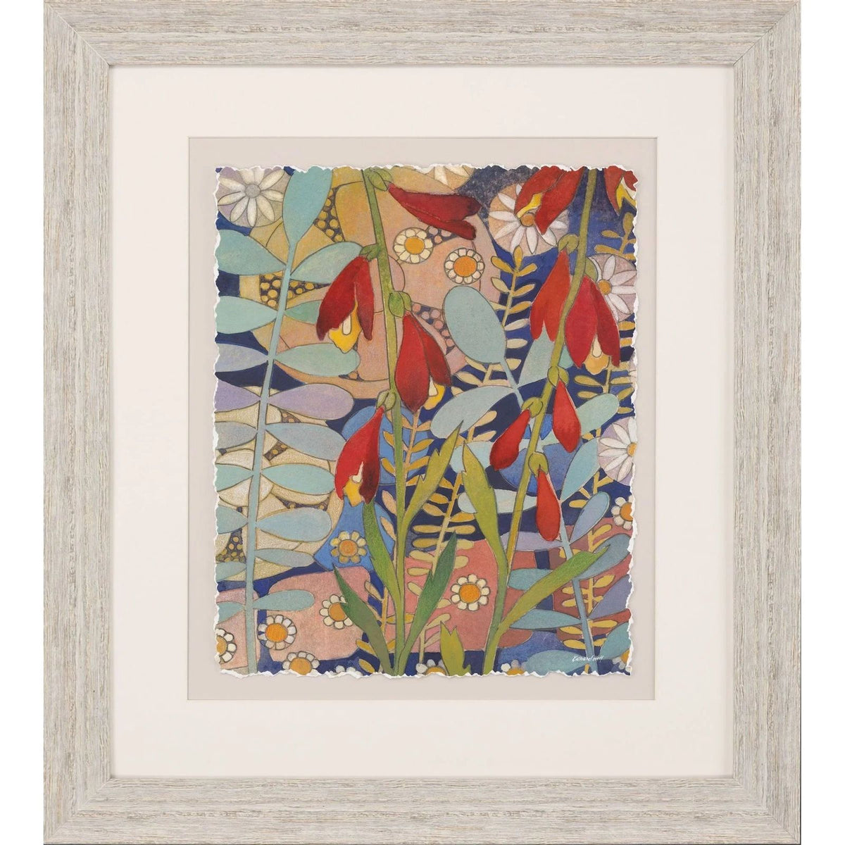 Summer's End White Wooden Framed Wall Art