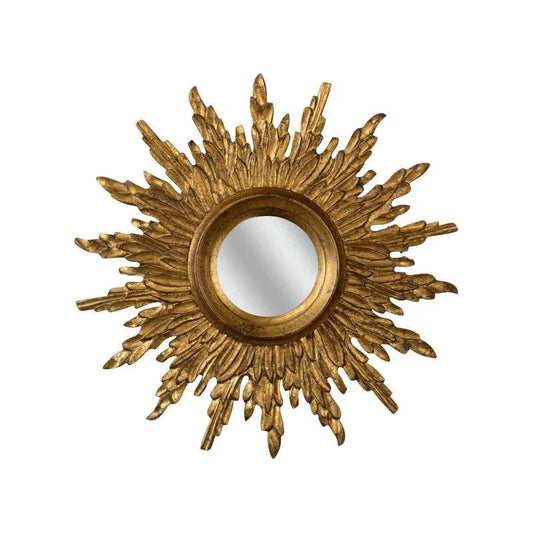 Sunbeam Glistening Gold Finish Framed Wall Mirror - LOOMLAN - Chelsea House - Wall Mirrors