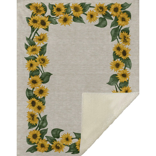 Sunflower Border 50" x 70" Throw Blanket -- view 2