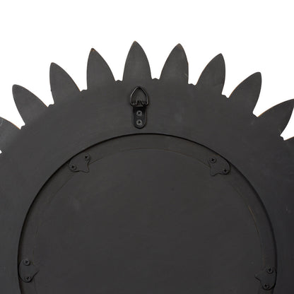 Sunflower Wood Round Wall MIrror