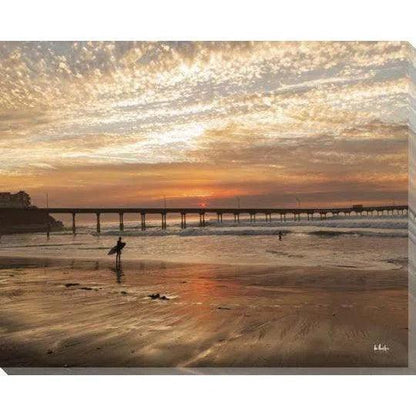 Surfers Sunset Coastal Wall Art Indoor Outdoor Canvas - LOOMLAN - LOOMLAN - Canvas Art