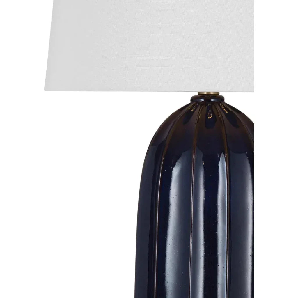 Susan Blue Ceramic Table Lamp - LOOMLAN - Table Lamps