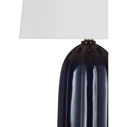 Susan Blue Ceramic Table Lamp - LOOMLAN - Table Lamps