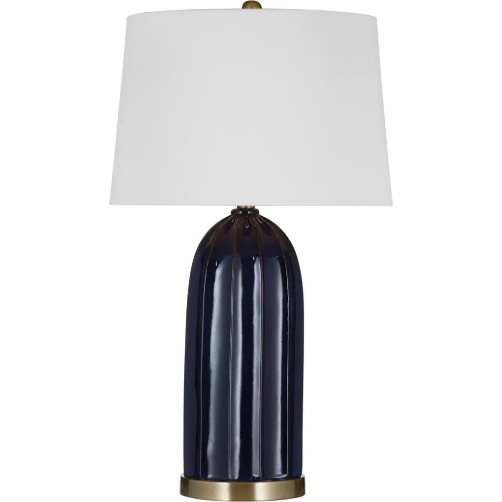 Susan Blue Ceramic Table Lamp - LOOMLAN - Table Lamps