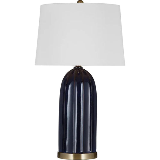 Susan Blue Ceramic Table Lamp - LOOMLAN - Table Lamps