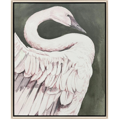 Swan Dance White Canvas Art