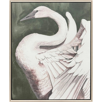 Swan Dance White Canvas Art