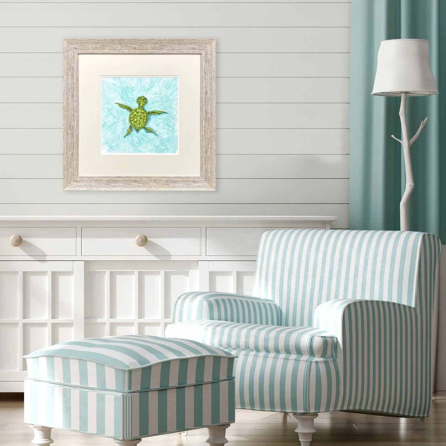 Swim Lesson Blue Canvas Art