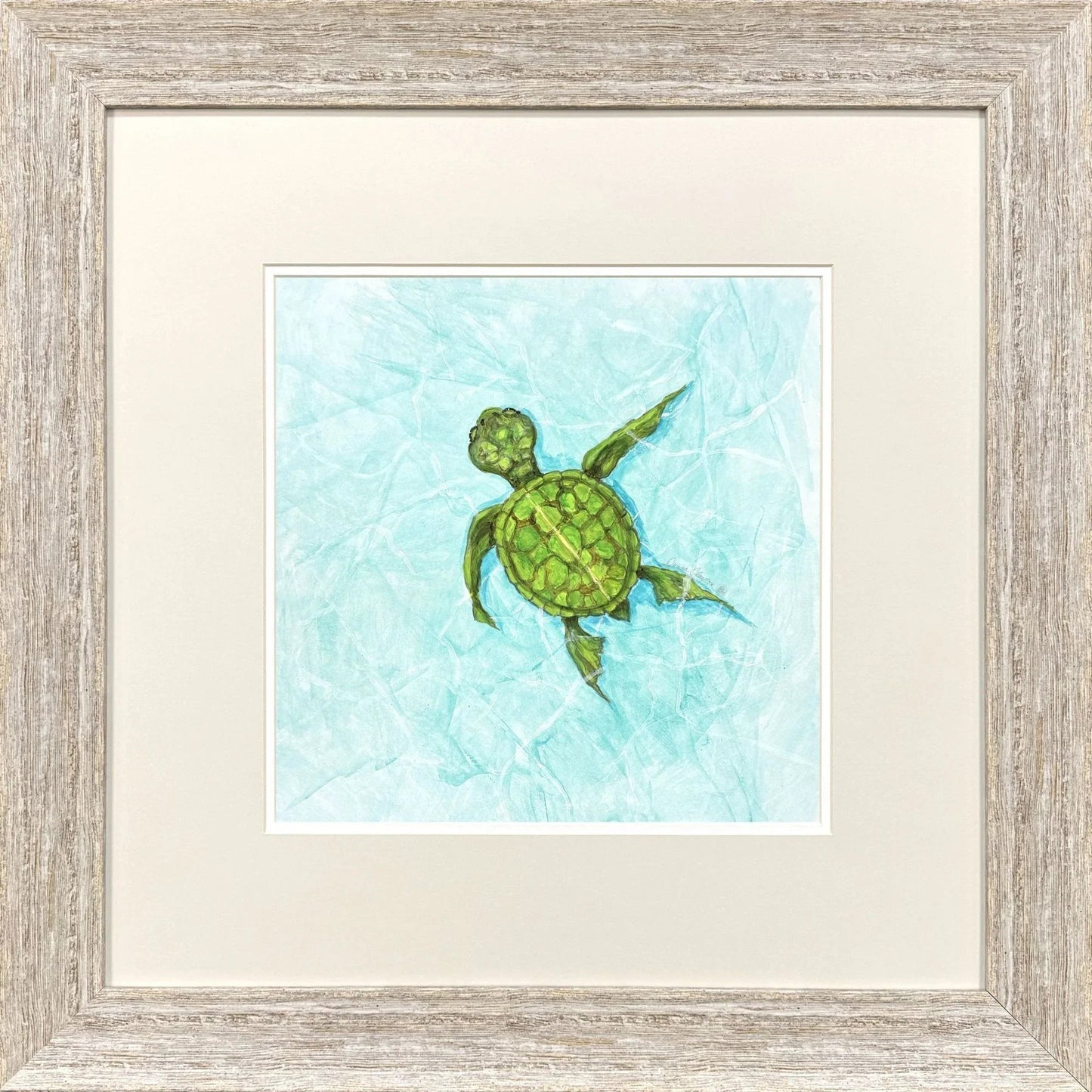 Swim Lesson Blue Canvas Art