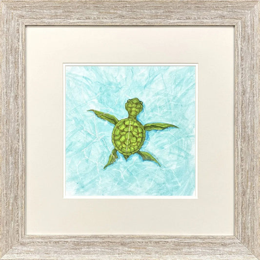 Swim Lesson Blue Framed Wall Art