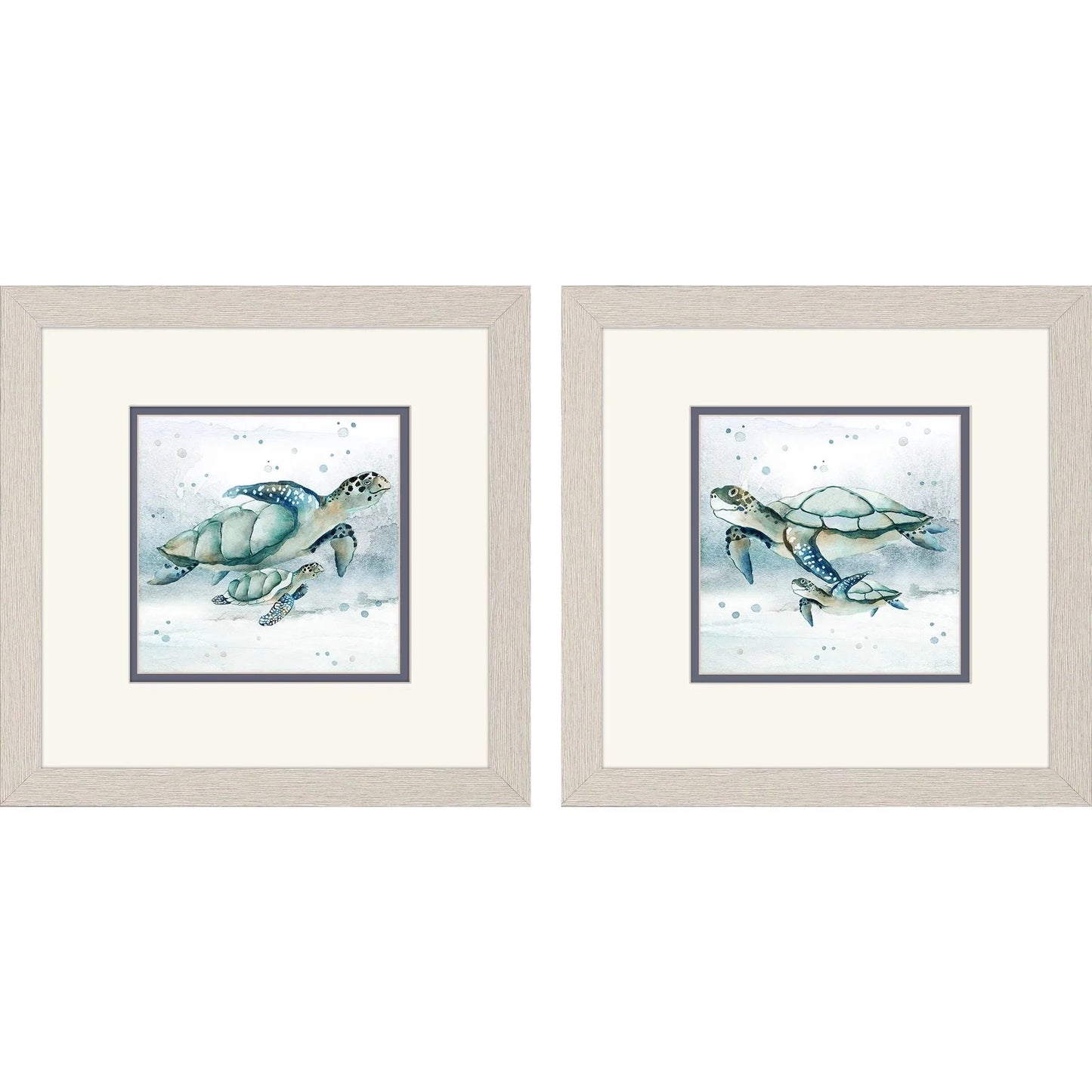 Swim Lessons Blue Canvas Art 2PC