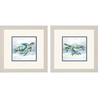 Swim Lessons Blue Canvas Art 2PC