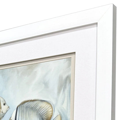 Swim Tropical Fish Print Blue Canvas Art 2PC