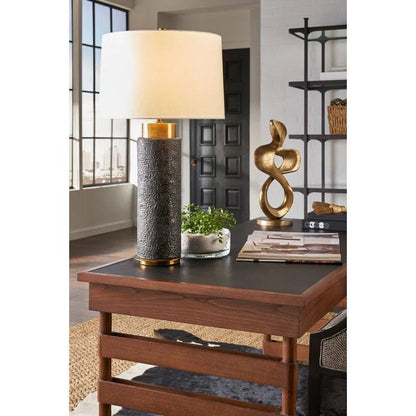 Swirl Gold Accent Contemporary Design Sculpture - LOOMLAN - Wildwood - Statues & Sculptures