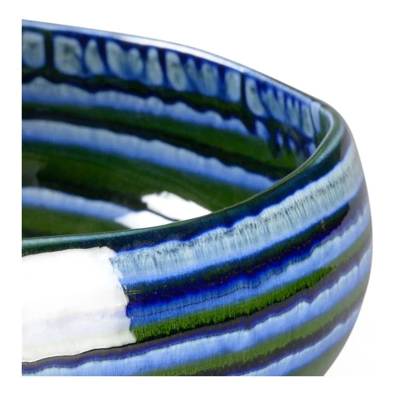 Swirl Hand Glazed Ceramic Bowl - LOOMLAN - Chelsea House - Boxes & Bowls