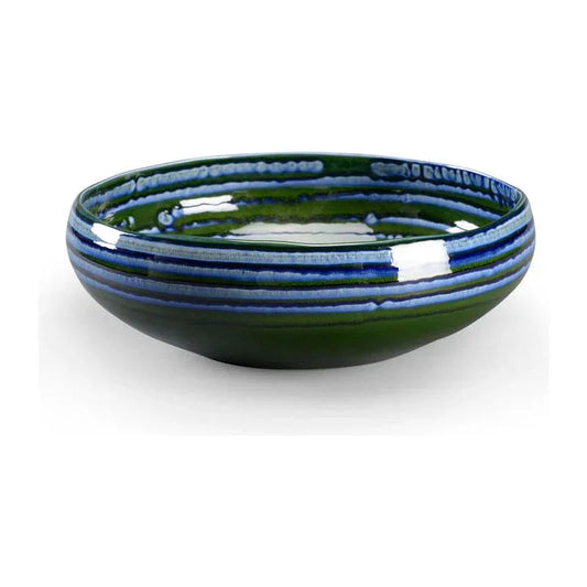 Swirl Hand Glazed Ceramic Bowl - LOOMLAN - Chelsea House - Boxes & Bowls