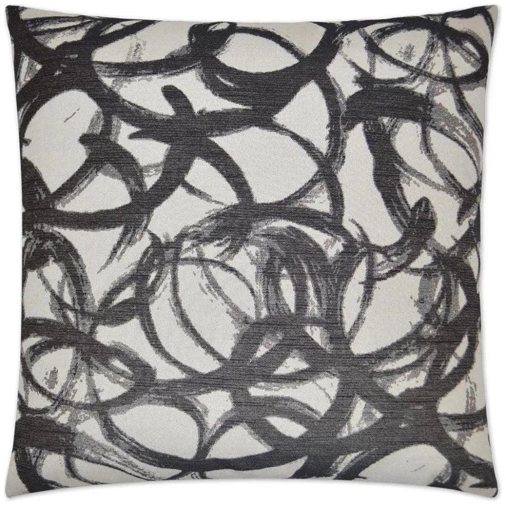 Swoosh Black Throw Pillow With Insert - LOOMLAN - D.V. Kap - Throw Pillows