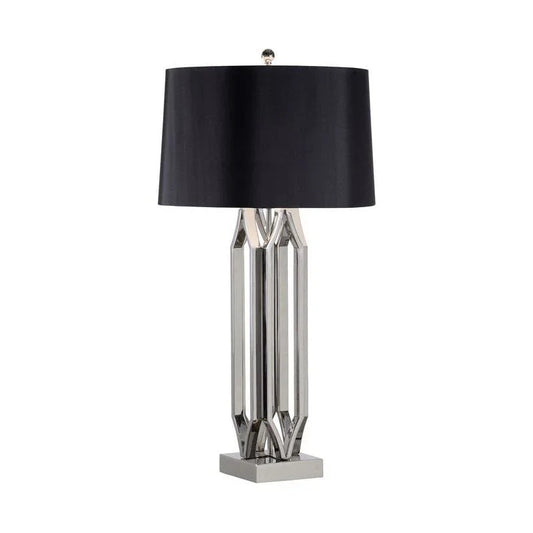 Take The Silver Geometric Base Table Lamp - LOOMLAN - Wildwood - Table Lamps