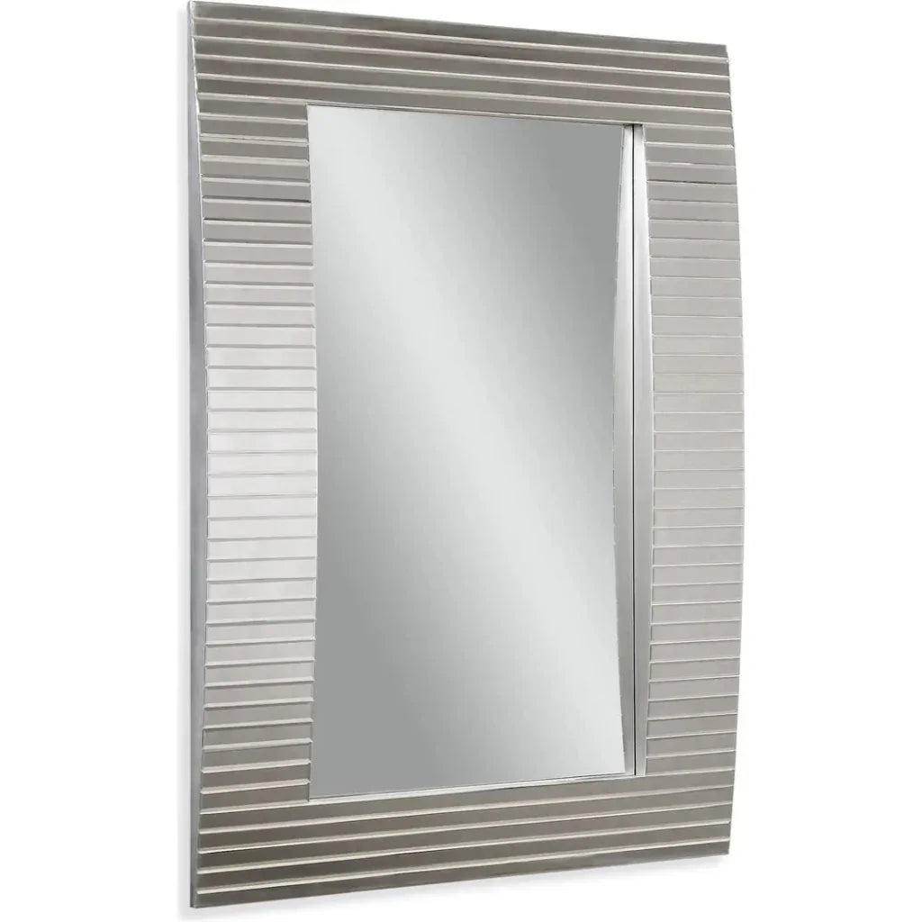 Tambour MDF Silver Vertical Wall Mirror