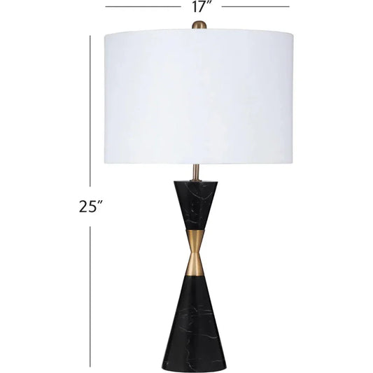 Tana Black Marble and Metal Table Lamp - LOOMLAN - Table Lamps