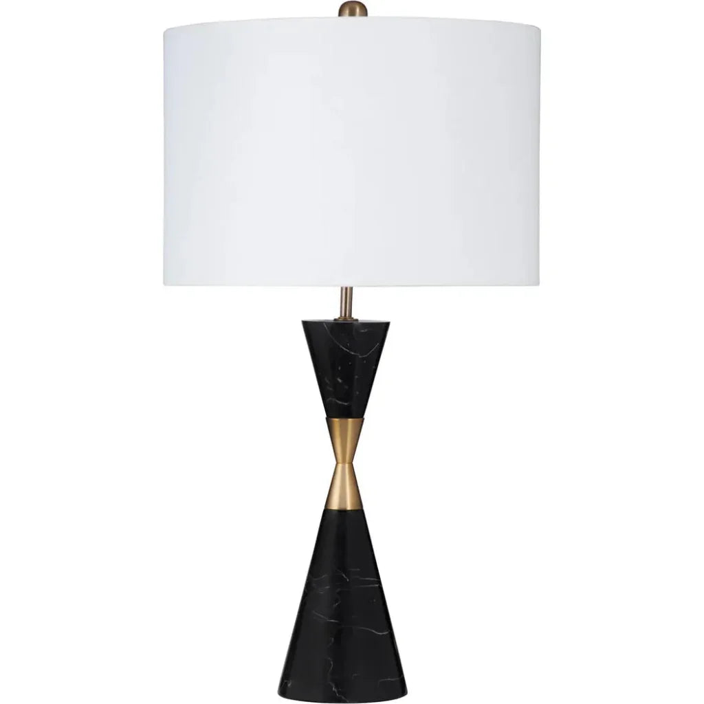 Tana Black Marble and Metal Table Lamp - LOOMLAN - Table Lamps