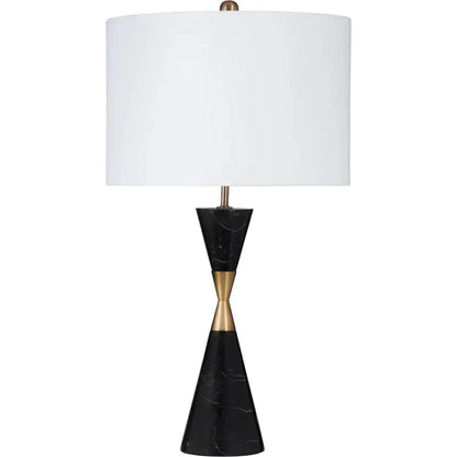 Tana Black Marble and Metal Table Lamp - LOOMLAN - Table Lamps