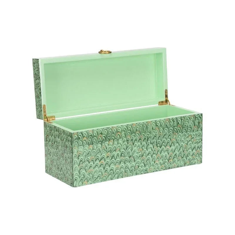 Tanzin Hand Painted Marble Box - LOOMLAN - Chelsea House - Boxes & Bowls