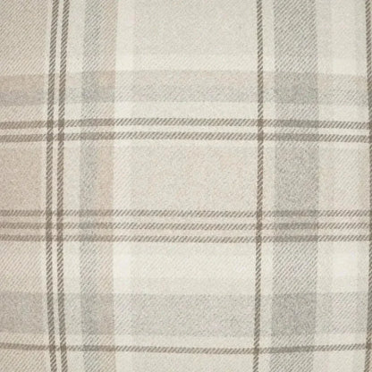 D.V. Kap Tartan Buff Plaid Check Tan Brown Large Throw Pillow